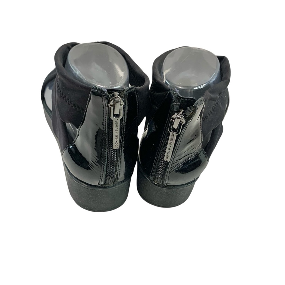 DONALD J PLINER Voni Patent Leather & Nylon Zip Back Women's Sandals - Picture 8 of 13